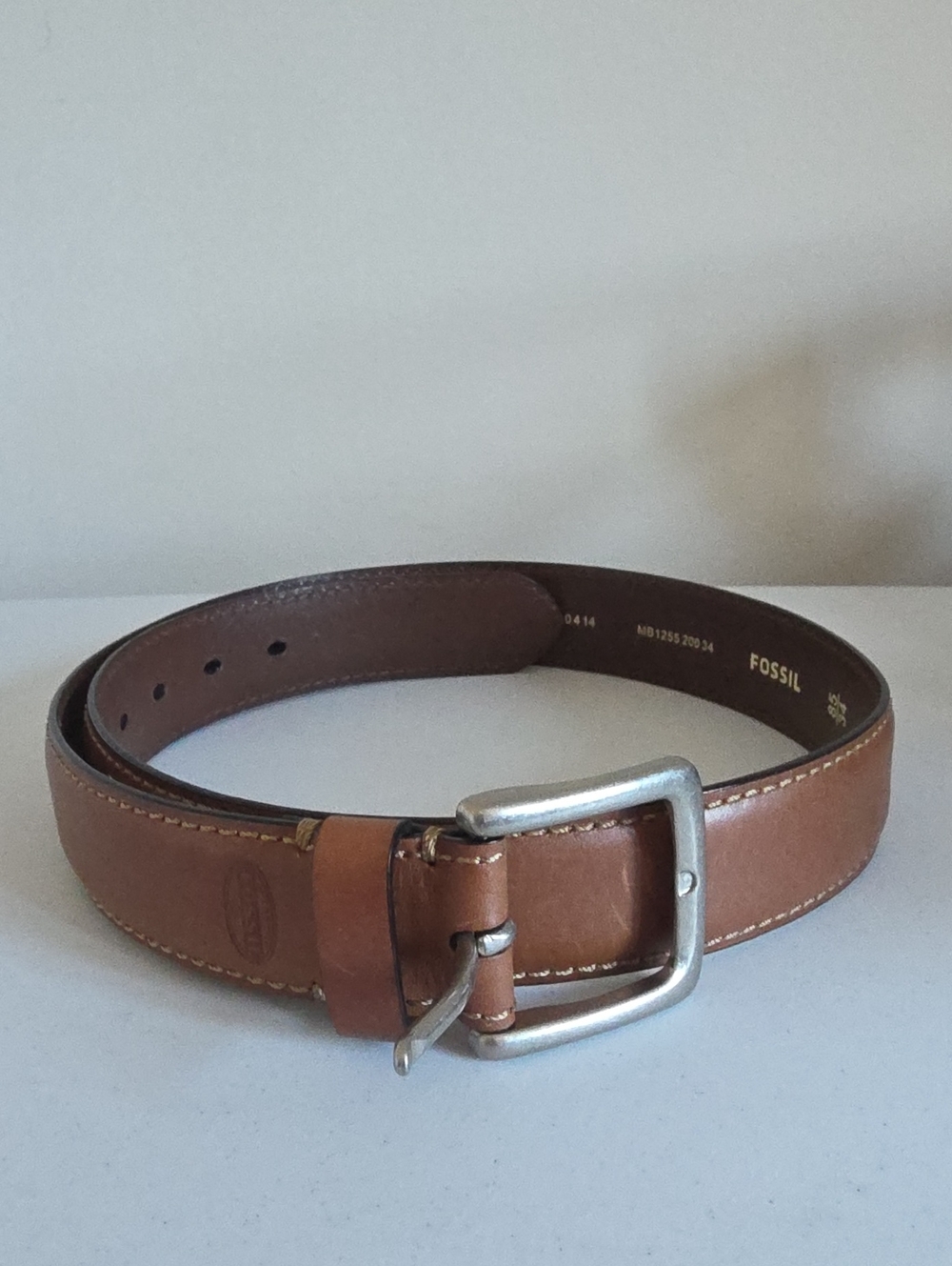 FOSSIL | Aiden Leather Belt Brown Mens Sz 34